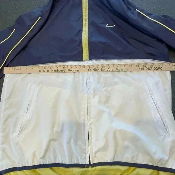 Vintage Nike Windbreaker Mens Size XL Track Jacket 90s Blue Gold Colorblock EUC - Picture 4 of 10